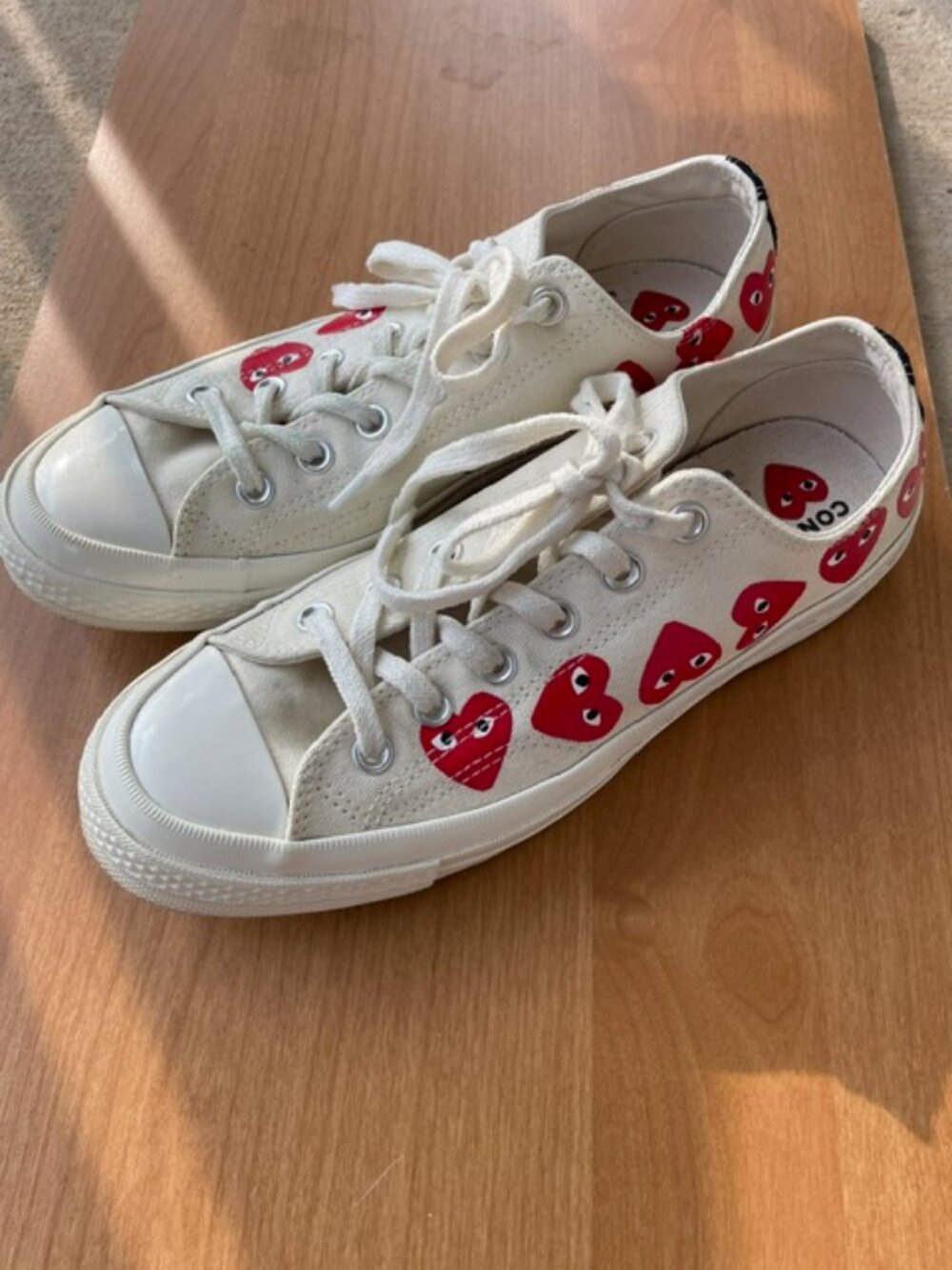Converse x Comme des Garcons PLAY 70 Low Multi Heart - White/Red Men 7 WMN 9